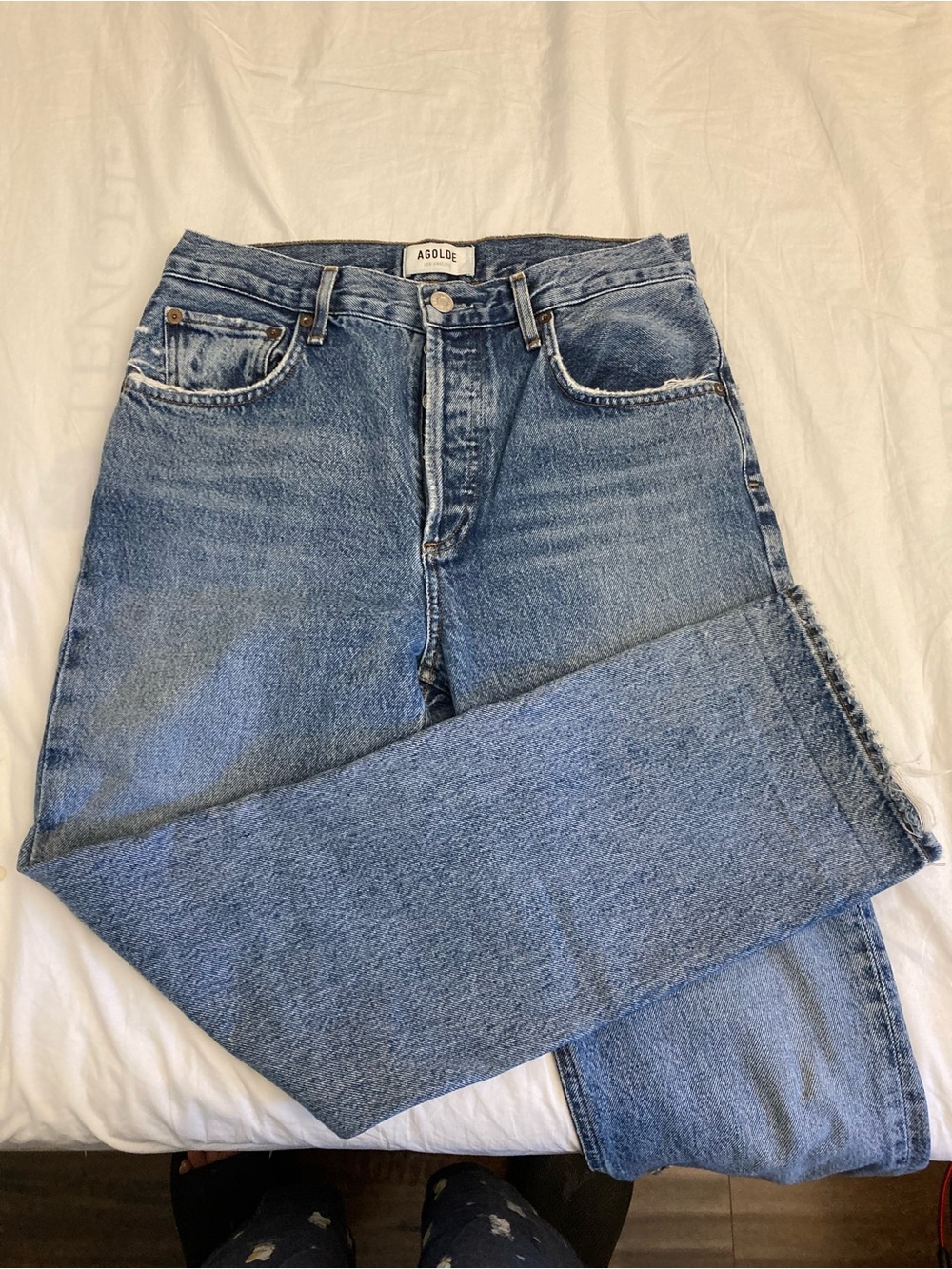 Agolde high rise straight legs jeans